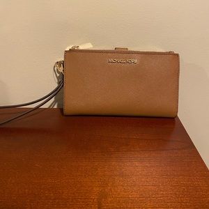 Michael Kors Double zip wristlet/wallet with cellphone holder